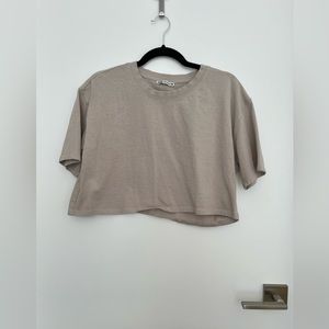 Zara cropped t shirt